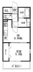 チャルテ高槻富田Ａ棟の物件間取画像